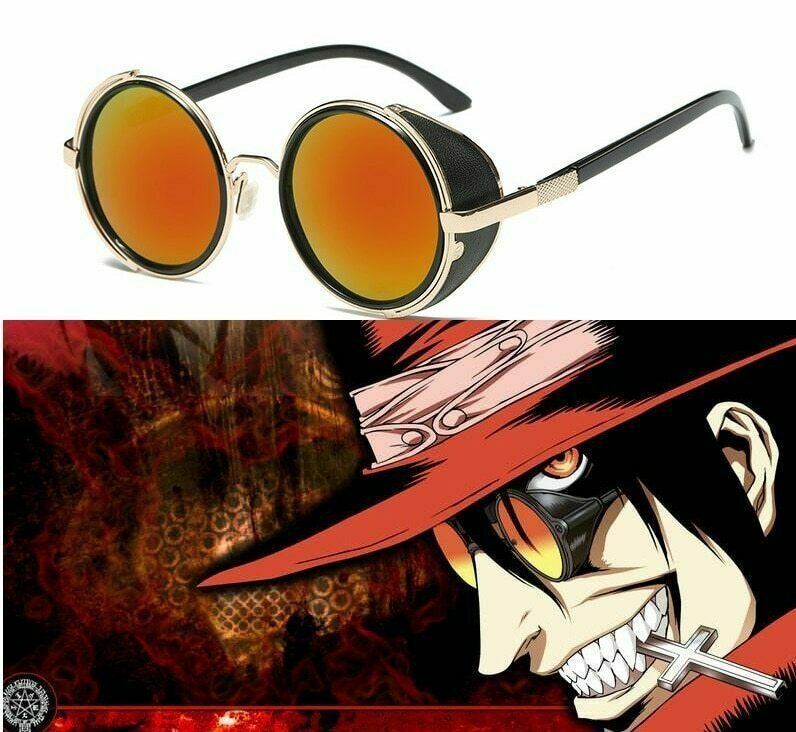 2023 HELLSING Alucard Vampire Hunter Tailored Orange Sunglasses Glasses Prop - Fresh Stock Dated February 2026