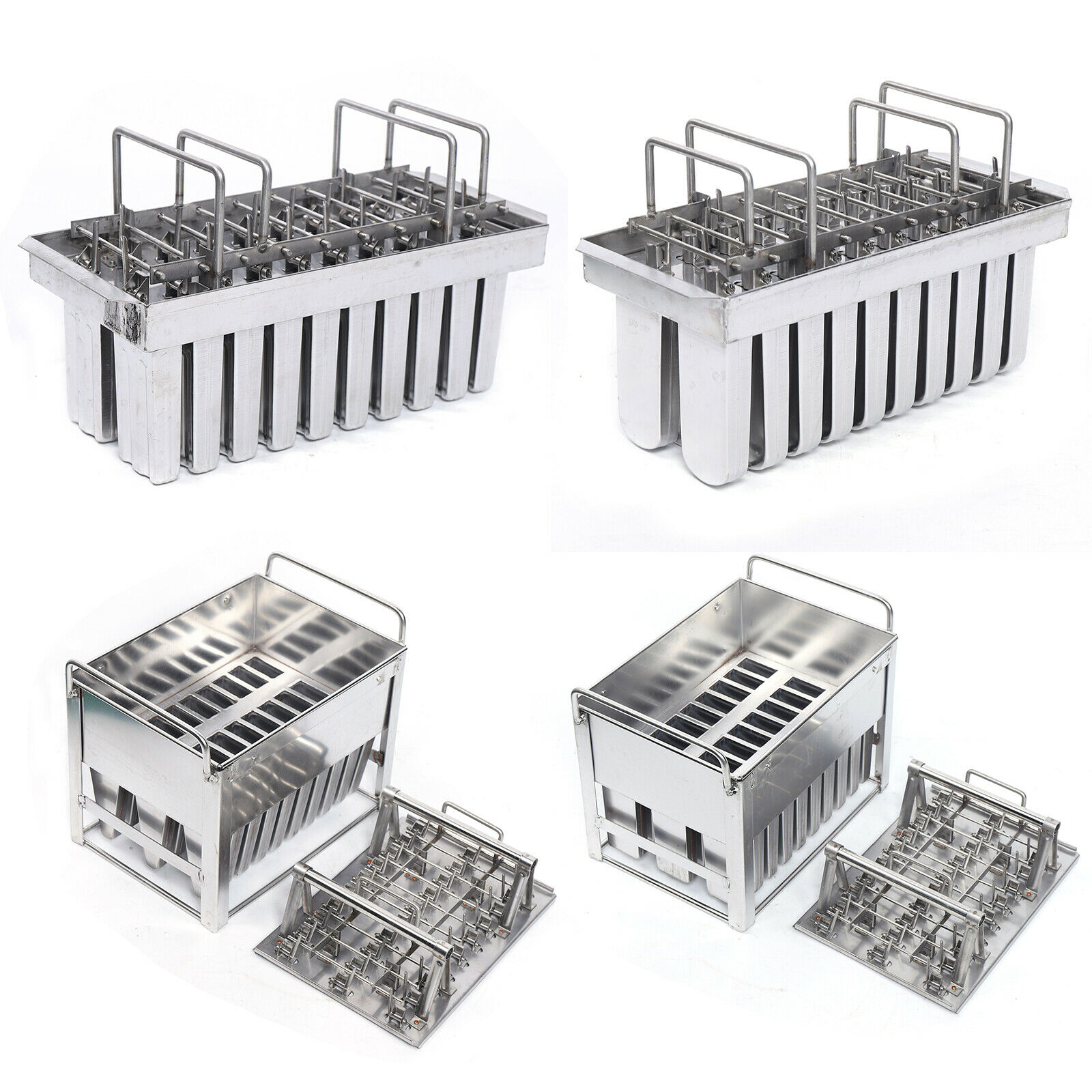 Double Slot Ice Cream Stick Mold Stainless Steel Popsicle Popsicle POP Mold Hold - Fresh Stock Dated December 2025