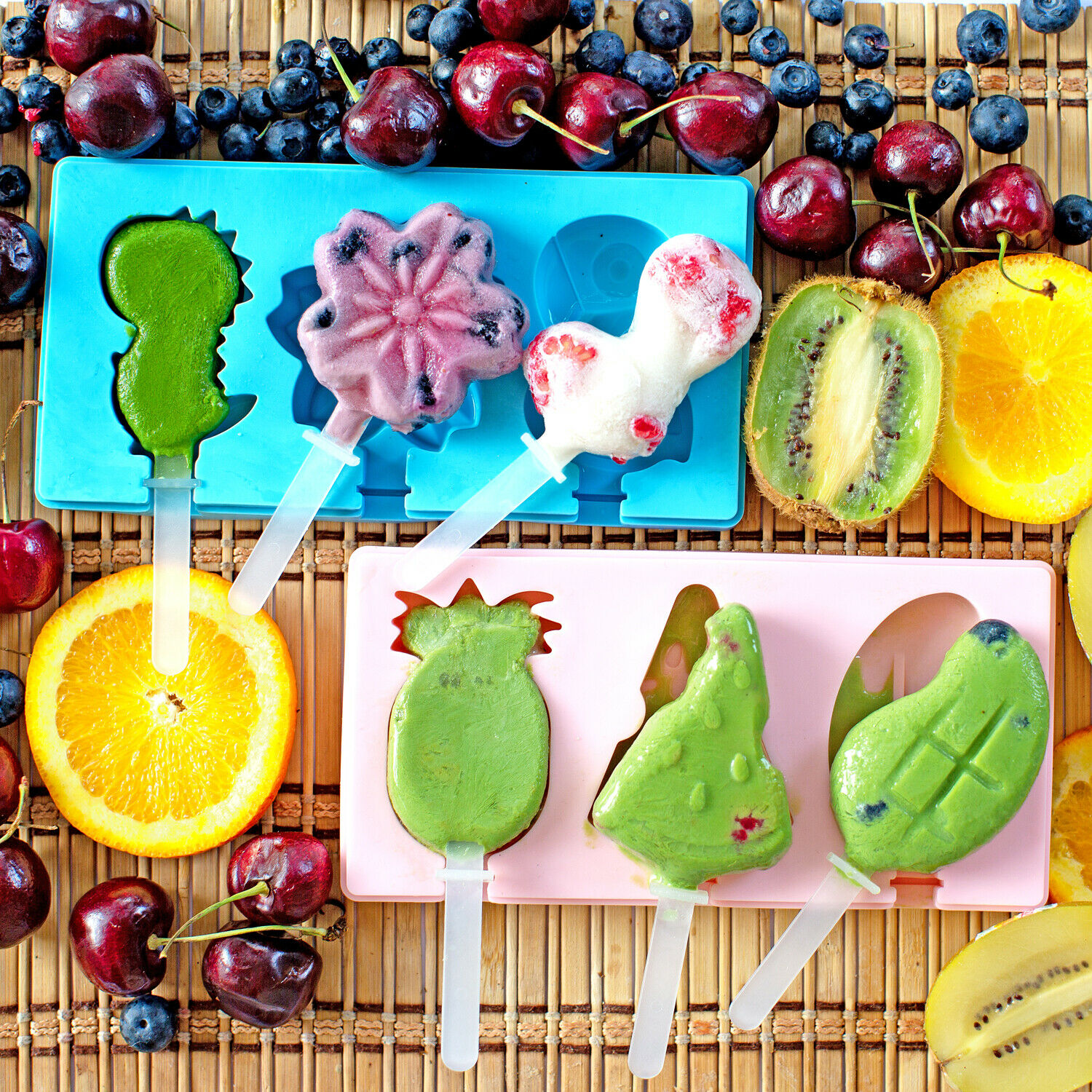 Homemade Popsicle Molds for Kids Silicone Easy Release Frozen Ice Pop Maker Set - Fresh Stock Dated February 2026