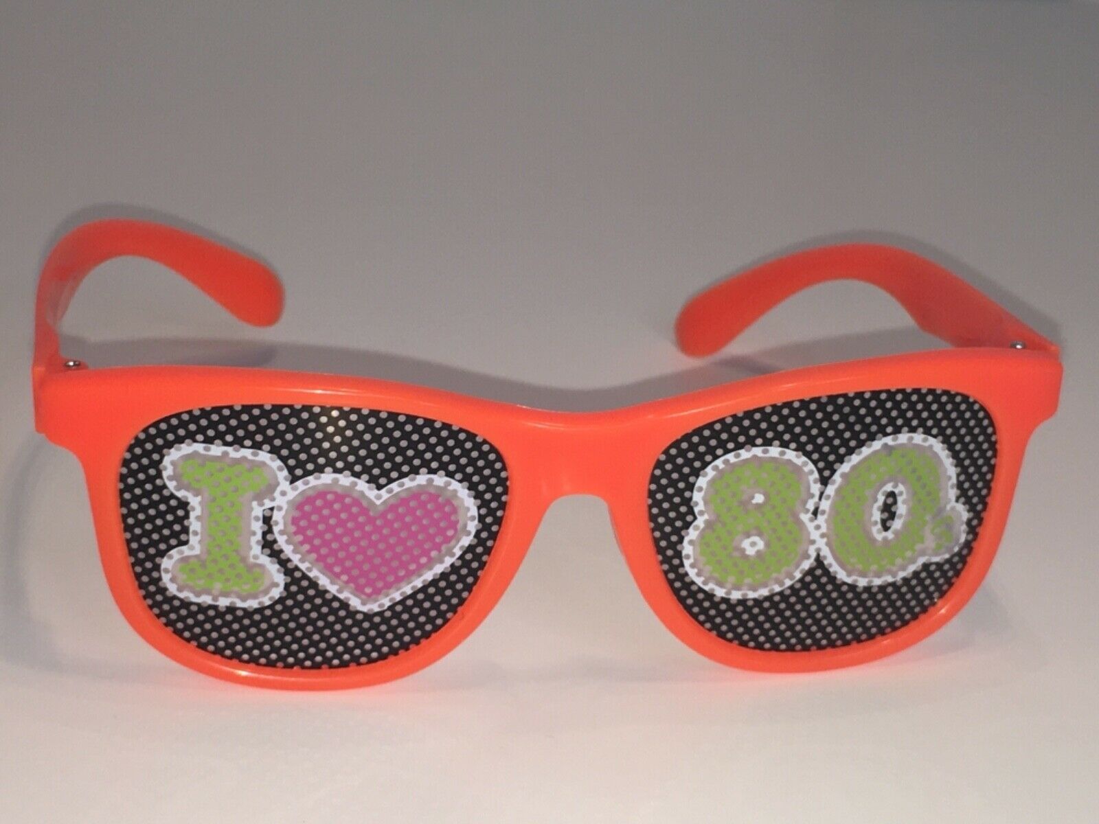 I LOVE THE 80’S Sunglasses with Case Shutter Shades Funky Party Retro I ❤️ 1980 - Fresh Stock Dated February 2026