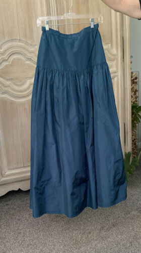 Vintage 80’s Waldman’s Taffeta Teal Pleated Skirt Made In England Retailed 0 - Fresh Stock Dated February 2026