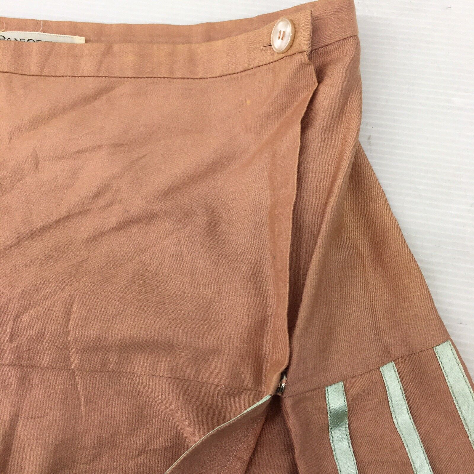 VTG 70s Sanlorenzo Italy Muted Pink Gold Glitter Pleated Maxi Skirt Womens 10 - Fresh Stock Dated March 2026