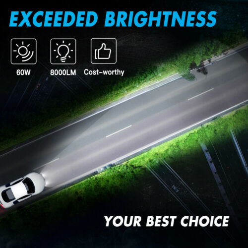 60W H7 For Yamaha YZF R6 2003-2015 R1 07-14 High Low Beam LED Headlight 2x Bulbs - Fresh Stock Dated February 2026