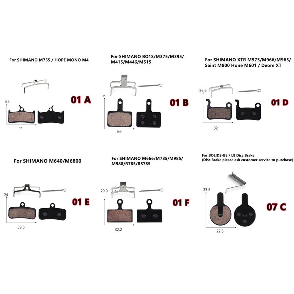 ​Disc Brake Pad Brake Pads MTB Front Rear Caliper Semi-metal Resin Fiber - Fresh Stock Dated February 2026