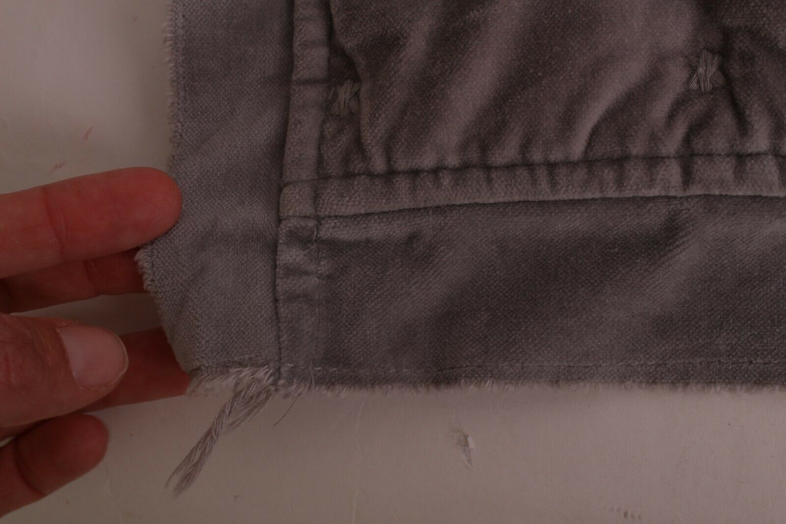 Pottery Barn Light Gray Velvet tufted quilted standard sham - Fresh Stock Dated December 2025