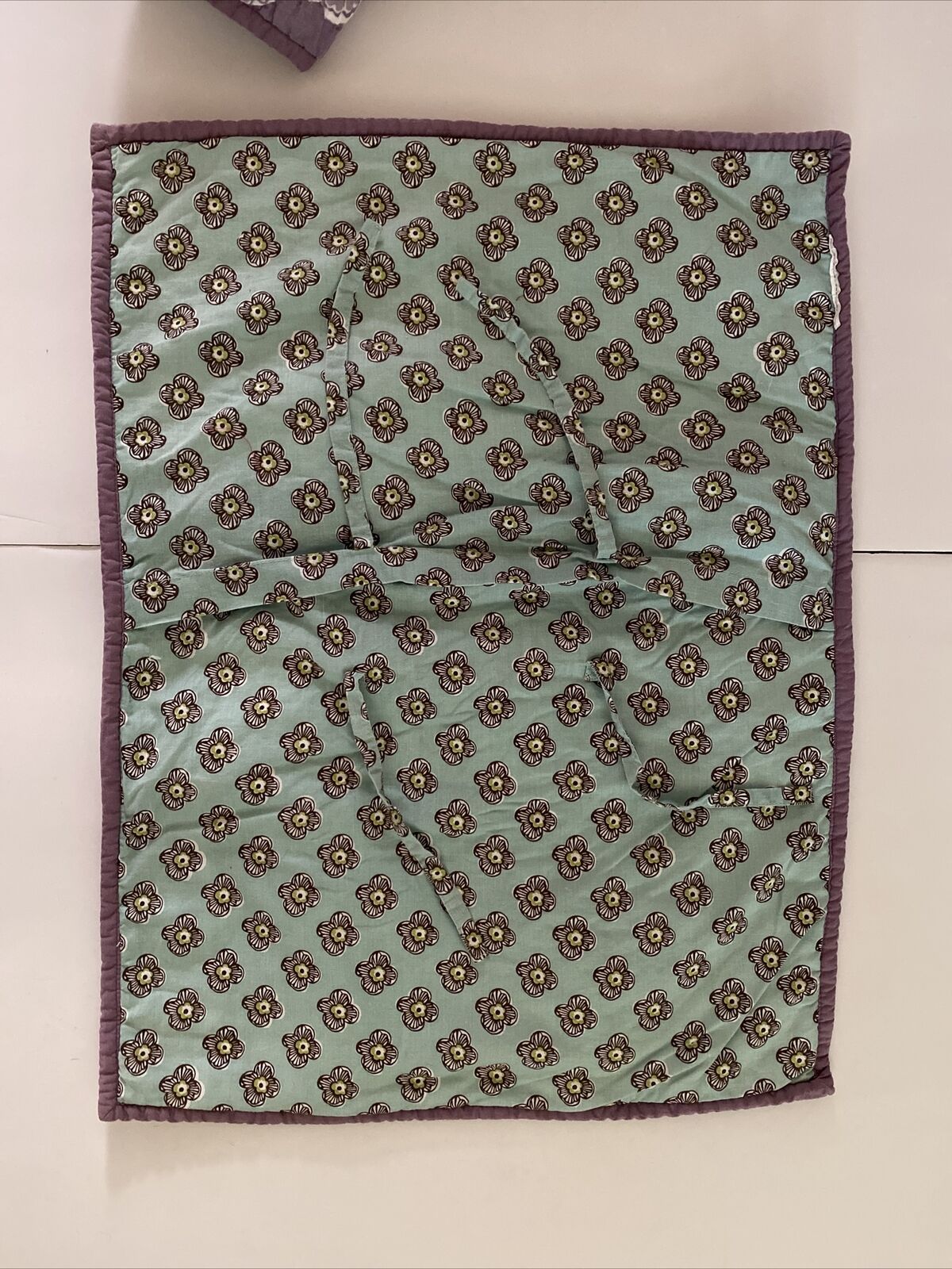 Set of 2 Pottery Barn Kids Quilted Sham Lavender Aqua Brooklyn Standard 20