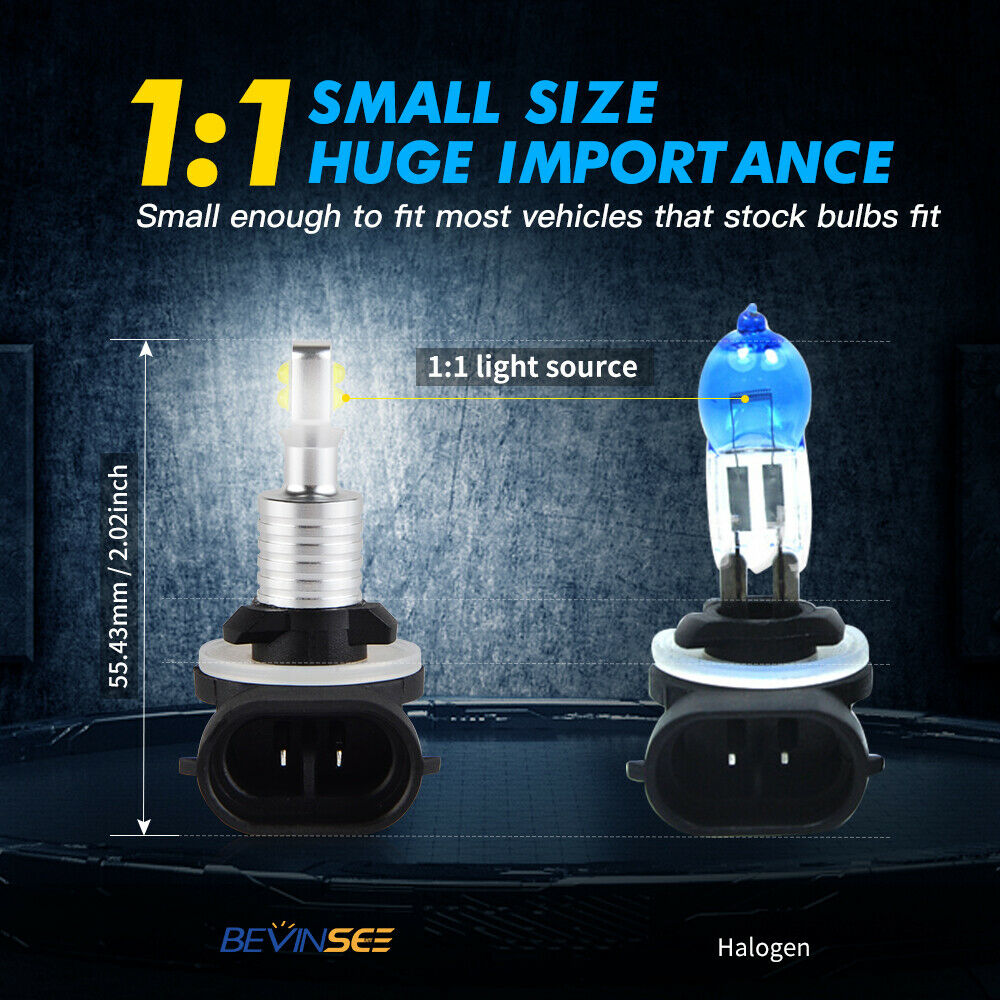 881 Fog Lights Fits for Harley FLHRC Road King Classic 2007-2013 6000K LED Bulbs - Fresh Stock Dated February 2026