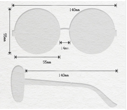 Cosplay glasses round HarryPotter Glasses Frame Ala Lei - Fresh Stock Dated February 2026