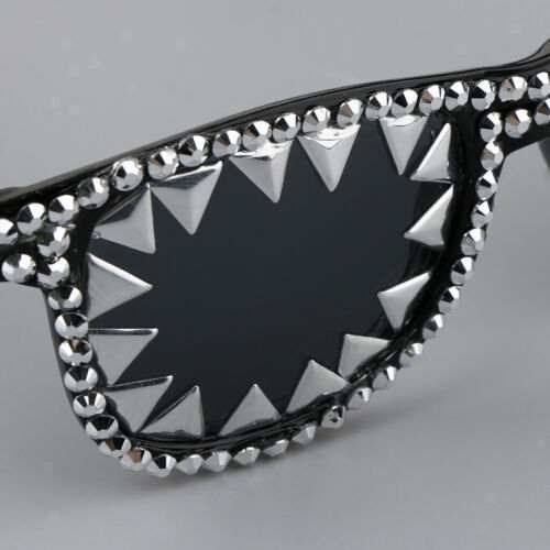Rock Punk Goth Party Sunglasses Rivet Glasses Hip Hop Dress Up Costume Prop - Fresh Stock Dated February 2026