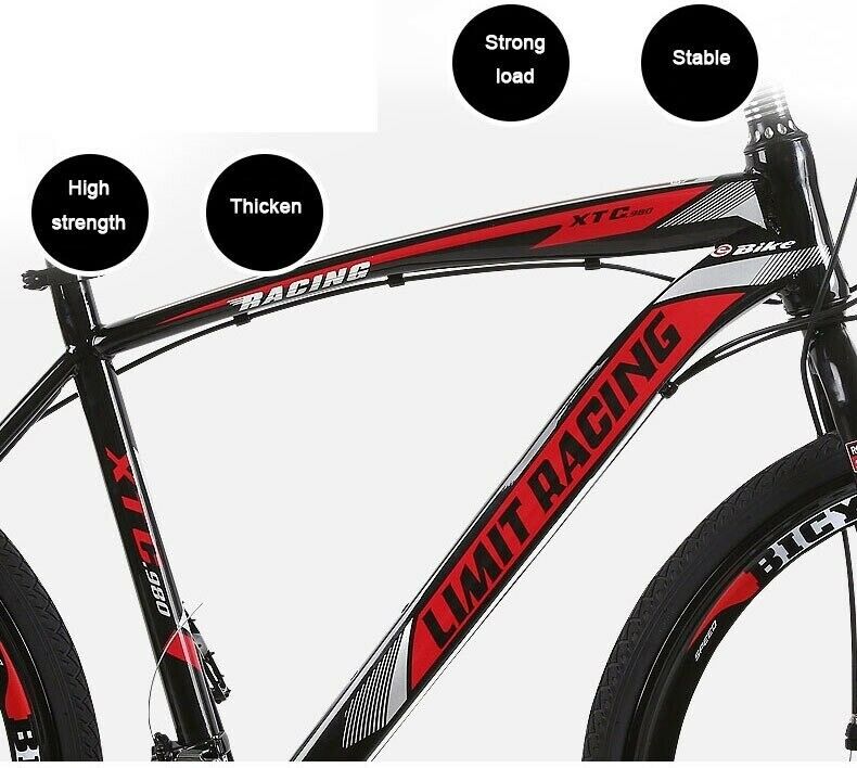 ROAD BIKE FIXED GEAR BICYCLE 21 SPEED DISC BRAKE NON-SLIP MOUNTAIN RACE CYCLE 26 - Fresh Stock Dated February 2026