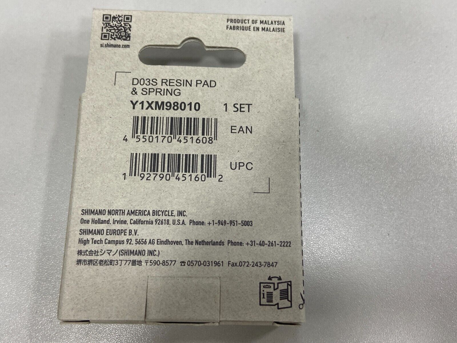 Shimano D03S Resin Disc Brake Pads – For M820 M810 M640 M8120 M8020 M7120 M6120 - Fresh Stock Dated February 2026