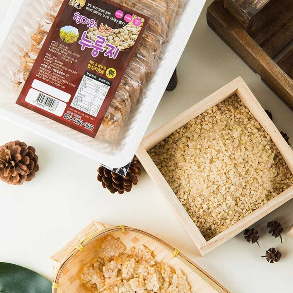 TOTOMI Korean Scorched Brown Rice barley Snacks, No Sugar, Nurungji, 460g 16.2oz - Fresh Stock Dated February 2026