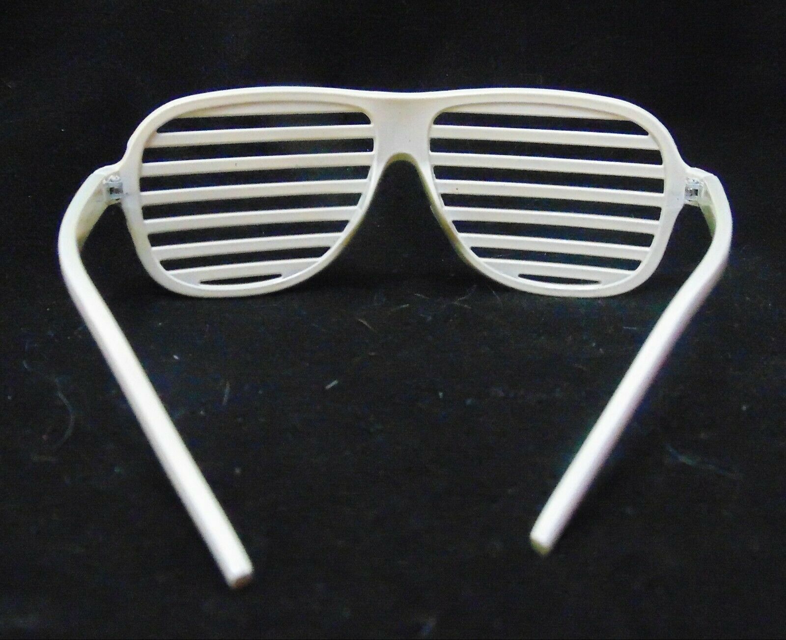 Vintage Retro 80s Costume Glasses Horizonal Lines Plastic Sunglasses At Night - Fresh Stock Dated February 2026