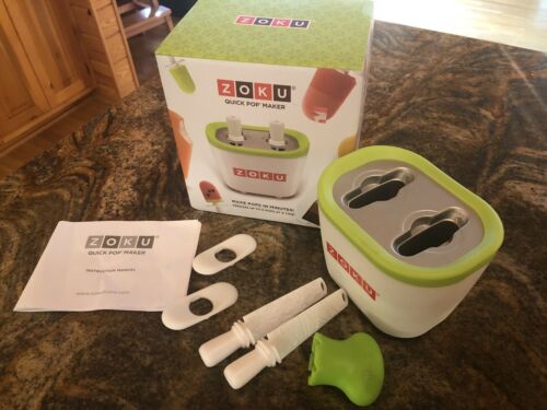 ZOKU  Quick Pop Maker - 2 Pops In White & Green - Fresh Stock Dated February 2026