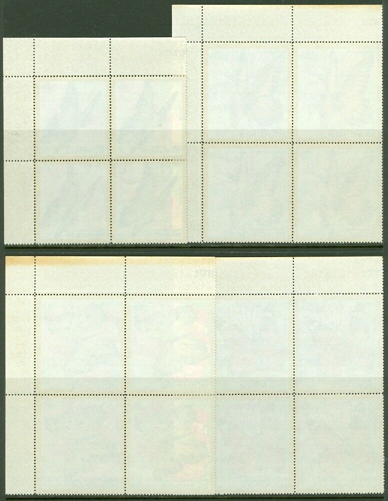 EDW1949SELL : BURUNDI 1968 Scott #C66-74 Butterflies. Blks of 4 VF MNH Cat 6. - Fresh Stock Dated January 2026