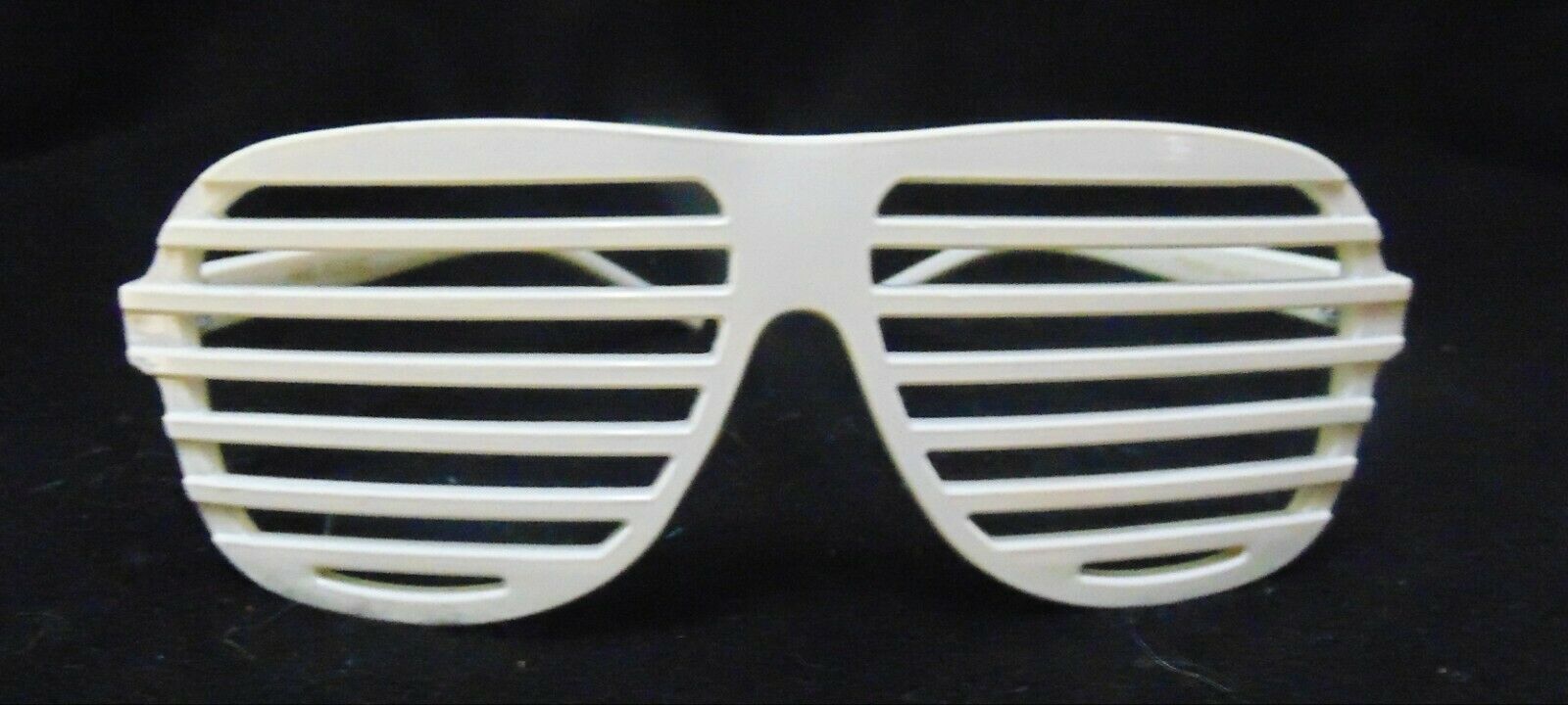 Vintage Retro 80s Costume Glasses Horizonal Lines Plastic Sunglasses At Night - Fresh Stock Dated February 2026