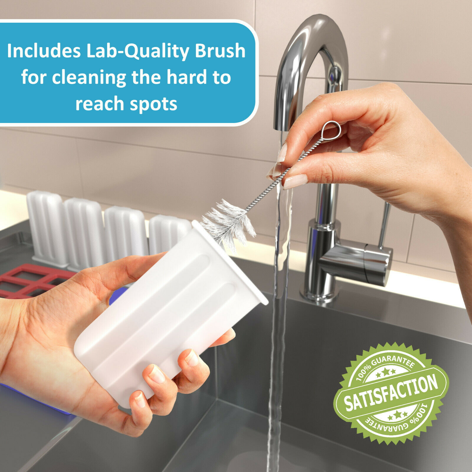 Frozen Popsicle Molds Maker Kit, BPA Free! Paletas Fruit Bar Ice Pop Lolly USA - Fresh Stock Dated December 2025