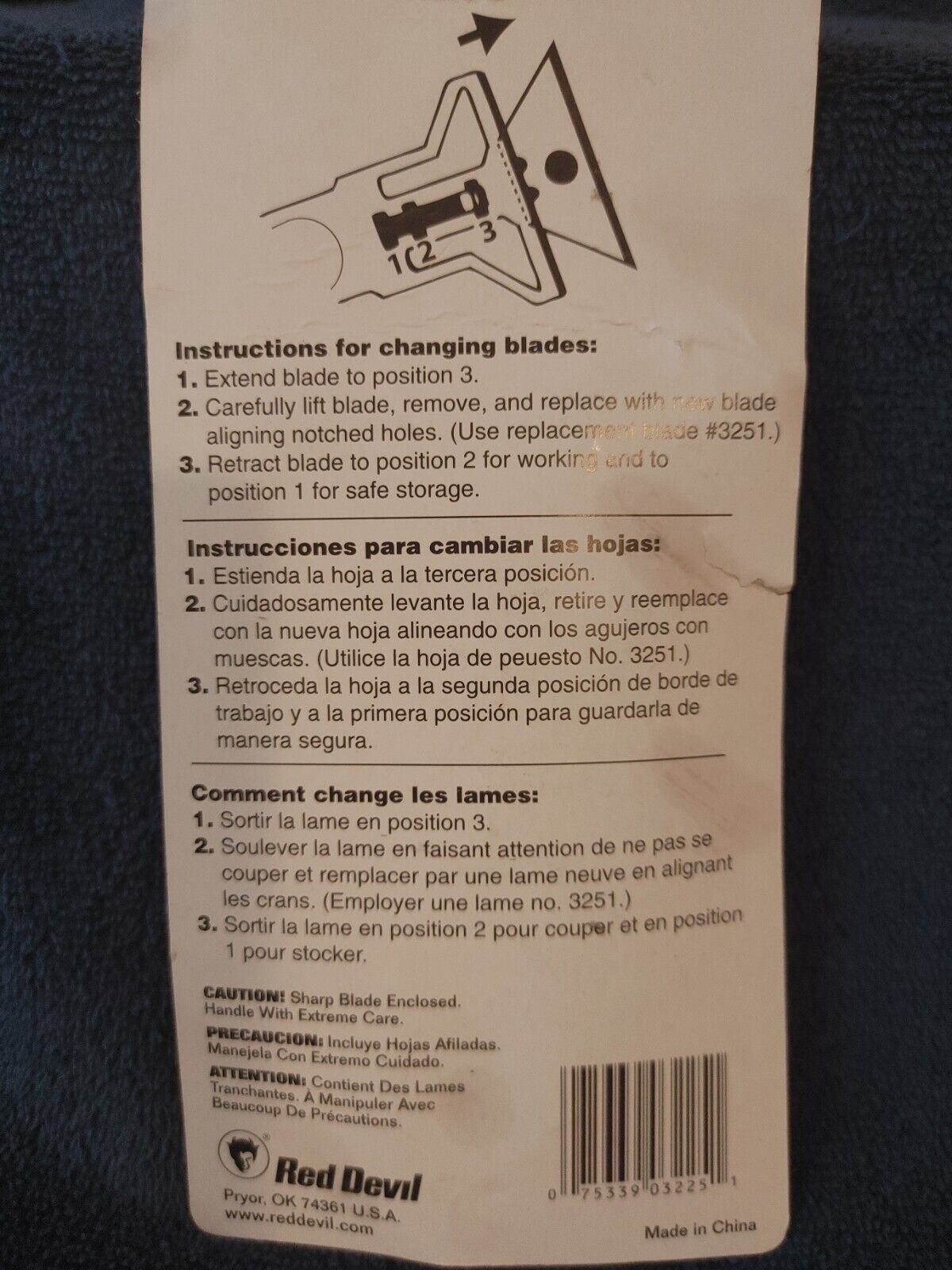 Red Devil 3225 Window Scraper,No 3225,  Red Devil Inc - Fresh Stock Dated February 2026