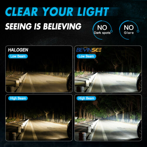 60W H7 For Yamaha YZF R6 2003-2015 R1 07-14 High Low Beam LED Headlight 2x Bulbs - Fresh Stock Dated February 2026