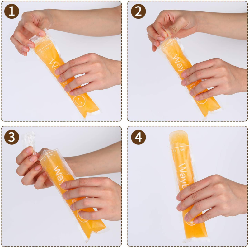 150Pcs Disposable Ice Popsicle Mold Bags Juice & Fruit Smoothies Silicone NEW - Fresh Stock Dated December 2025