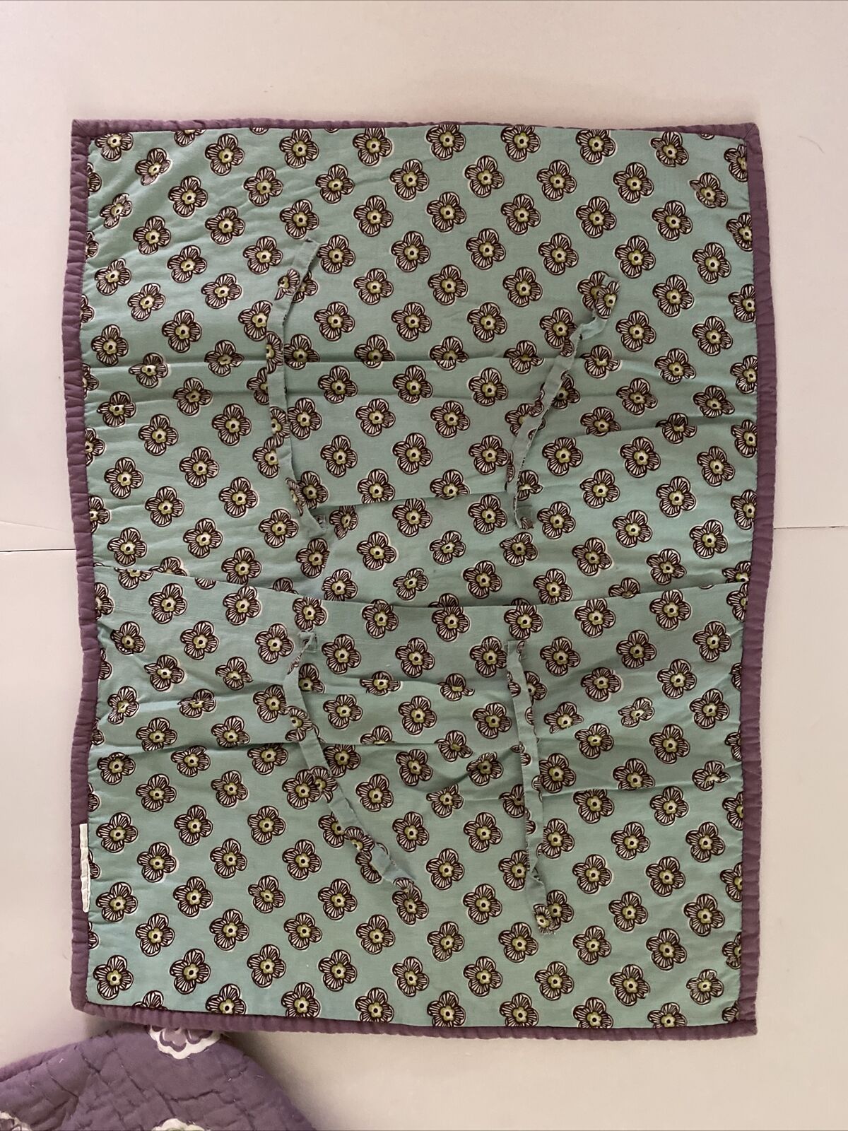 Set of 2 Pottery Barn Kids Quilted Sham Lavender Aqua Brooklyn Standard 20