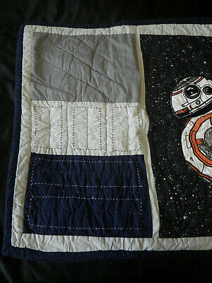 Pottery Barn Kids Star Wars Droid Euro Sham BB-8 Quilted Tie Close Orange Blue - Fresh Stock Dated December 2025
