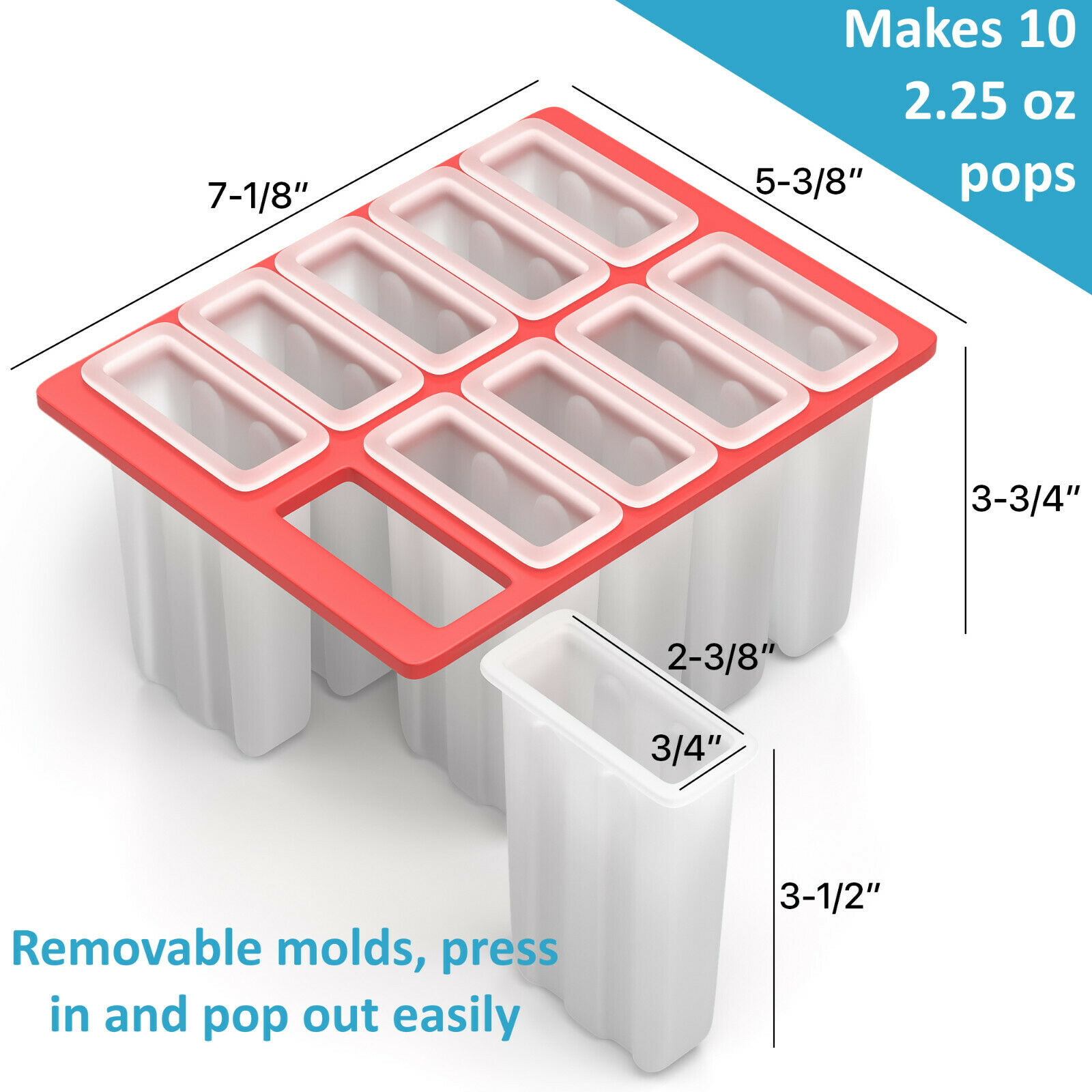 Frozen Popsicle Molds Maker Kit, BPA Free! Paletas Fruit Bar Ice Pop Lolly USA - Fresh Stock Dated December 2025