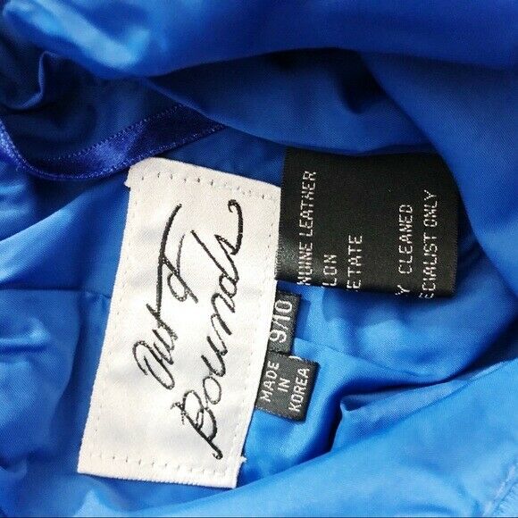 Vintage 80s Blue Leather High Waist Mini Skirt - Fresh Stock Dated February 2026