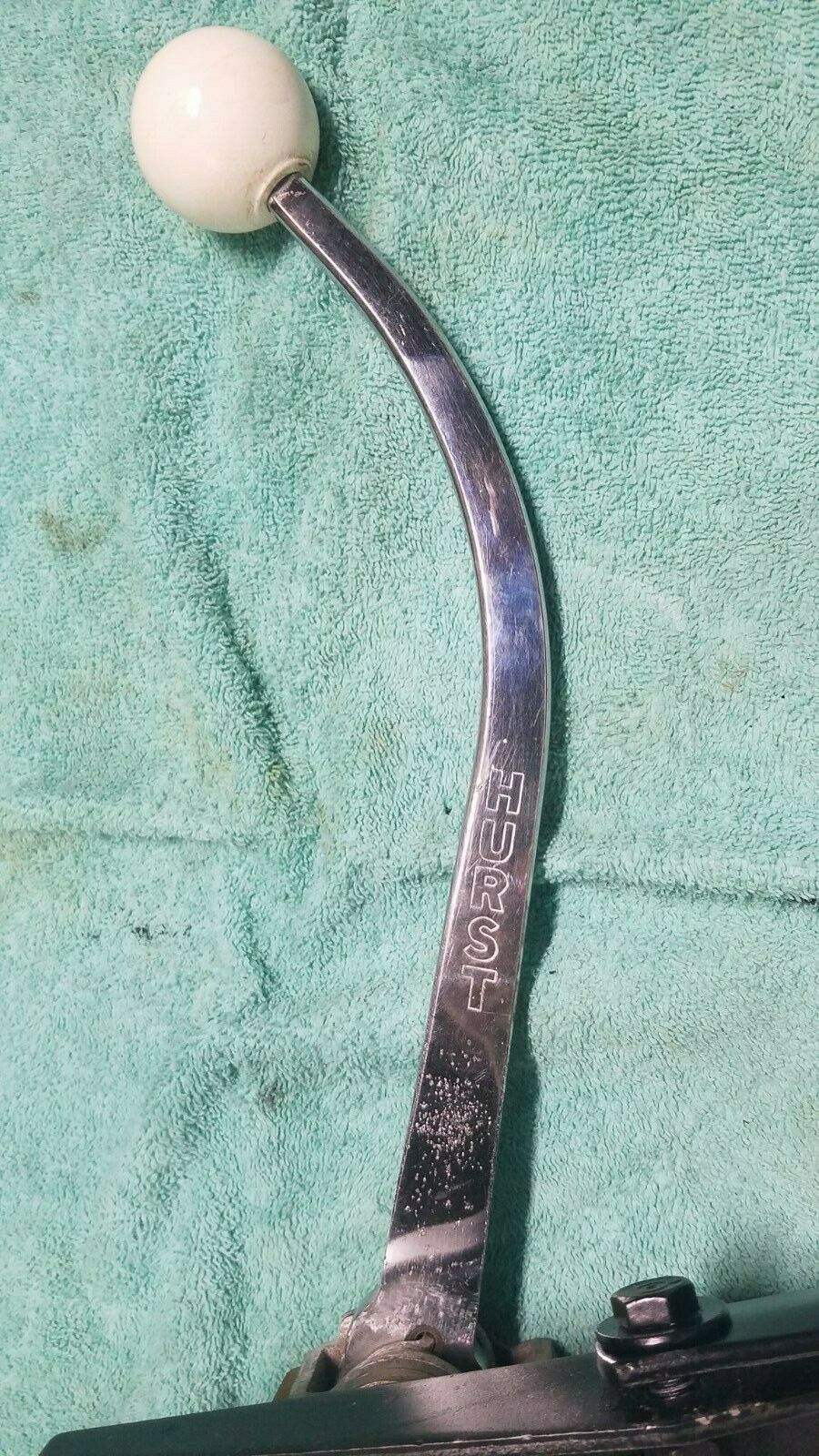 CHEVY 3 SPEED HURST DUAL PATTERN SYNCRO/LOC SHIFTER, MOUNT#1581 HURST STICK&BALL - Fresh Stock Dated February 2026