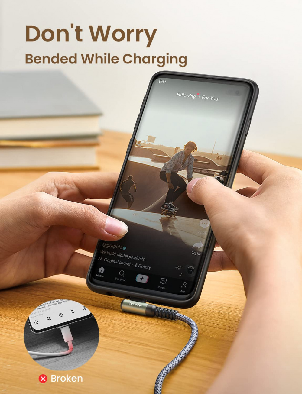 USB C to C Cable 60W, [4-Pack 3.3+3.3+6.6+10FT] AINOPE Type C Grey - Fresh Stock Dated February 2026