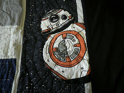 Pottery Barn Kids Star Wars Droid Euro Sham BB-8 Quilted Tie Close Orange Blue - Fresh Stock Dated December 2025