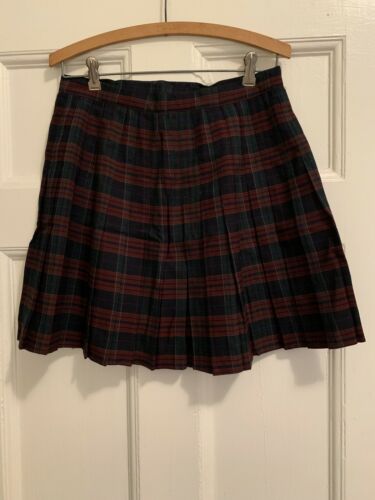 Vintage Tracy Evans Pleated Plaid Mini Skirt Size 11 - Fresh Stock Dated February 2026