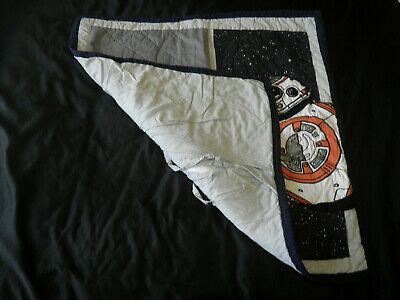 Pottery Barn Kids Star Wars Droid Euro Sham BB-8 Quilted Tie Close Orange Blue - Fresh Stock Dated December 2025
