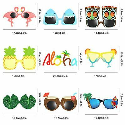 Luau Party Sunglasses - 9 Pairs Funny Hawaiian Glasses, Tropical Fancy Dress - Fresh Stock Dated February 2026