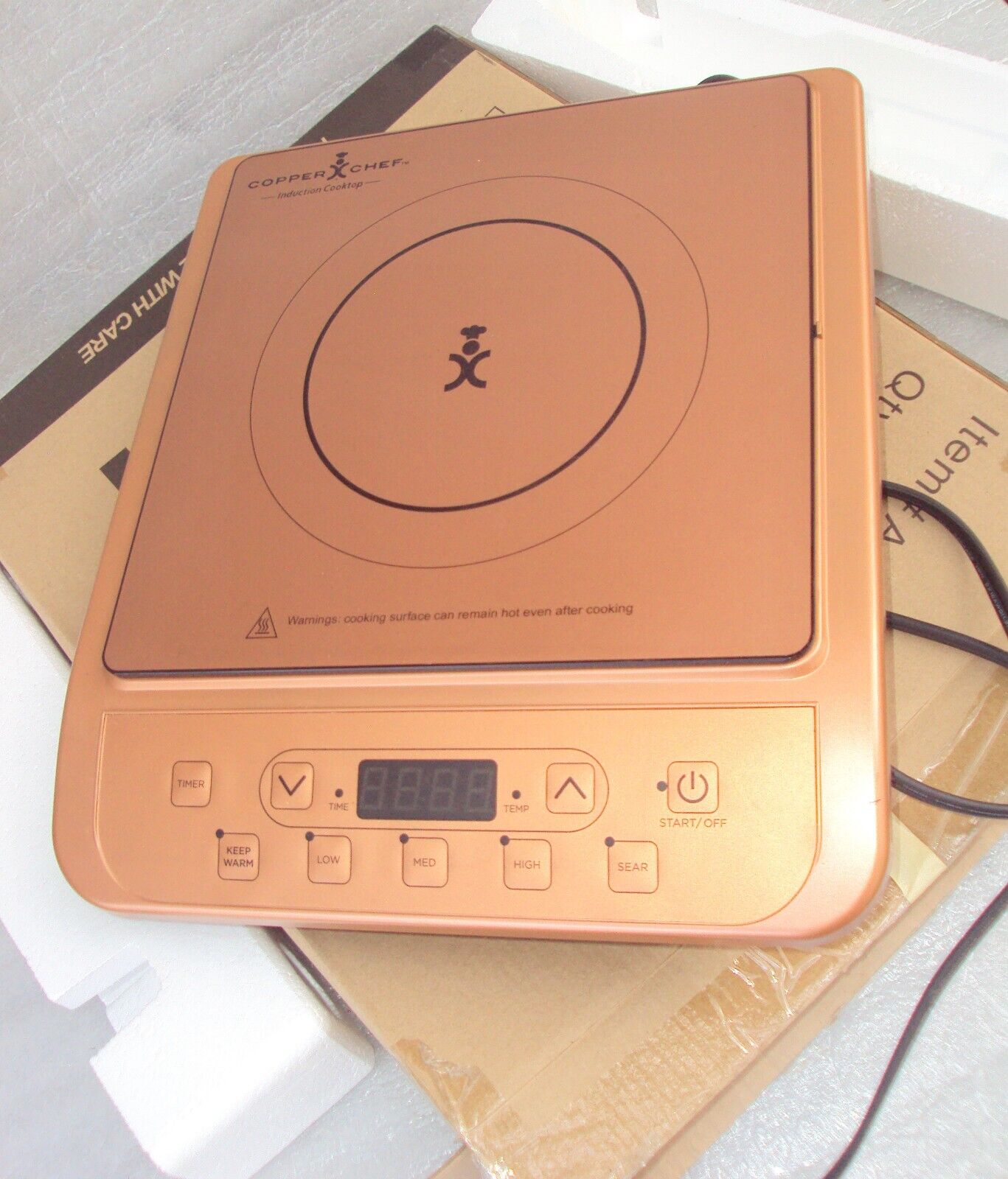 COPPER CHEF INDUCTION COOKTOP PORTABLE COUNTERTOP - KC16067-00300 - TESTED - Fresh Stock Dated February 2026