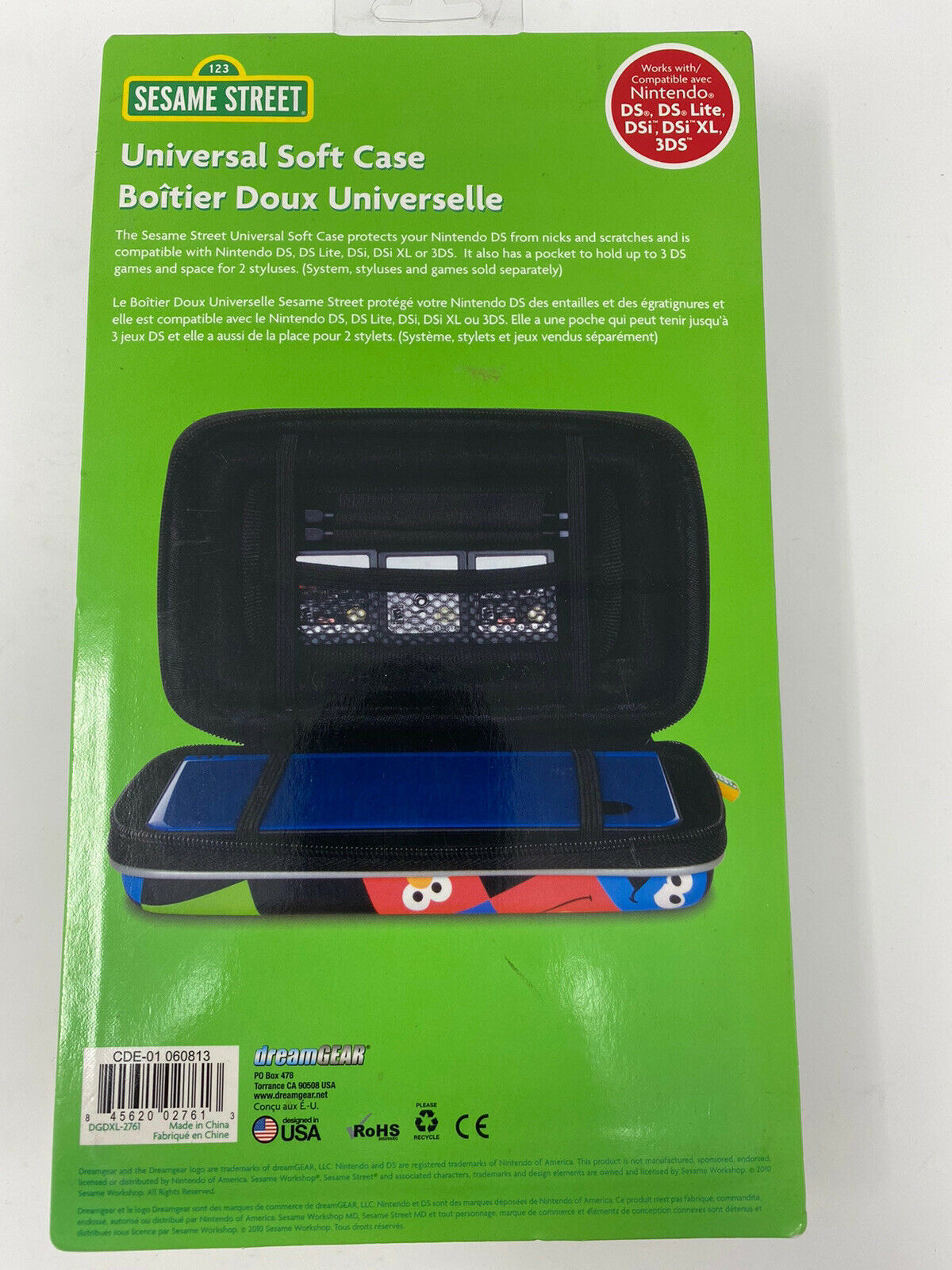 DreamGear Sesame Street Universal Soft Case For Nintendo DS, DSi, LITE, XL, 3DS - Fresh Stock Dated December 2025