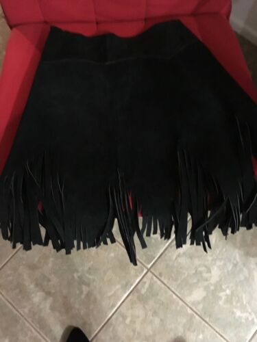 Cowgirl Suede Skirt Chaps ( Vintage) waist 27 size 2-4 - Fresh Stock Dated February 2026