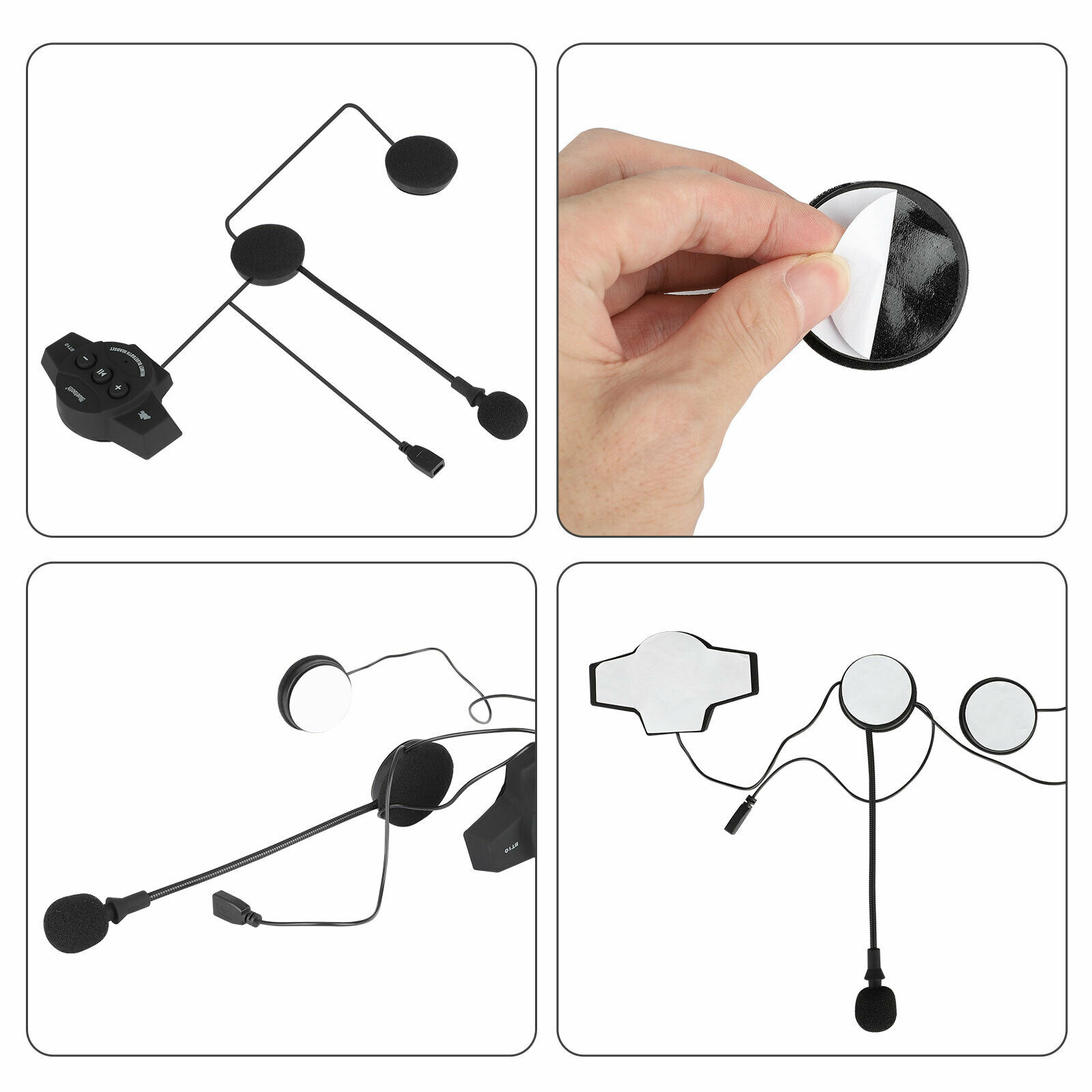 Motorcycle Helmet Headset Wireless Bluetooth 5.0 Headphone Speaker HandsFree US - Fresh Stock Dated February 2026