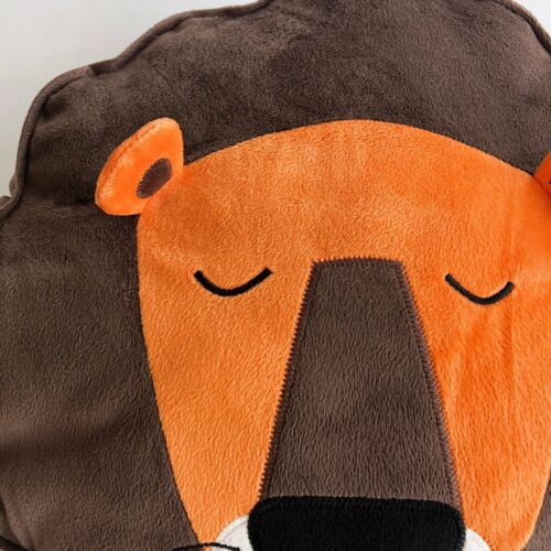 Ikea Lion Pillow Cushion DJUNGELSKOG Reversible Asleep Awake Brown Orange Kids - Fresh Stock Dated December 2025