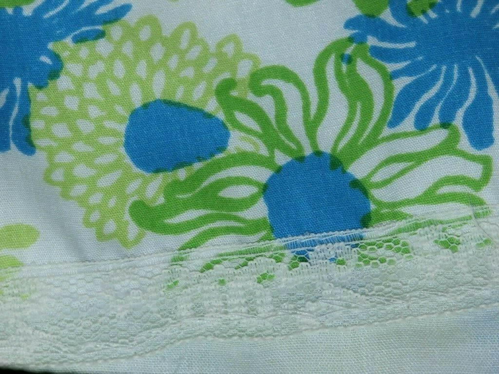 Lilly Pulitzer Vintage Skirt SZ 8 The Lilly Blue Green Floral Suns Pockets 1960s - Fresh Stock Dated February 2026