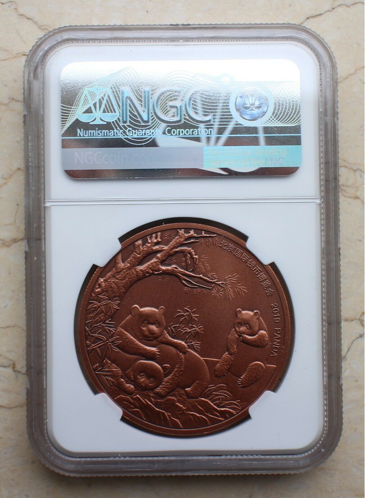 Pair NGC MS70 2019 China Gilt & Copper Panda Medals - Beijing Coin Expo (BICE) - Fresh Stock Dated February 2026