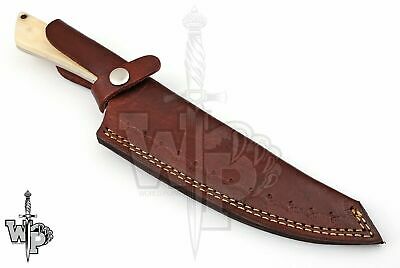 WP-KNIVES CUSTOM MADE DAMASCUS BLADE CHEF/KITCHEN KNIFE-1-PIECE With Sheath - Fresh Stock Dated December 2025