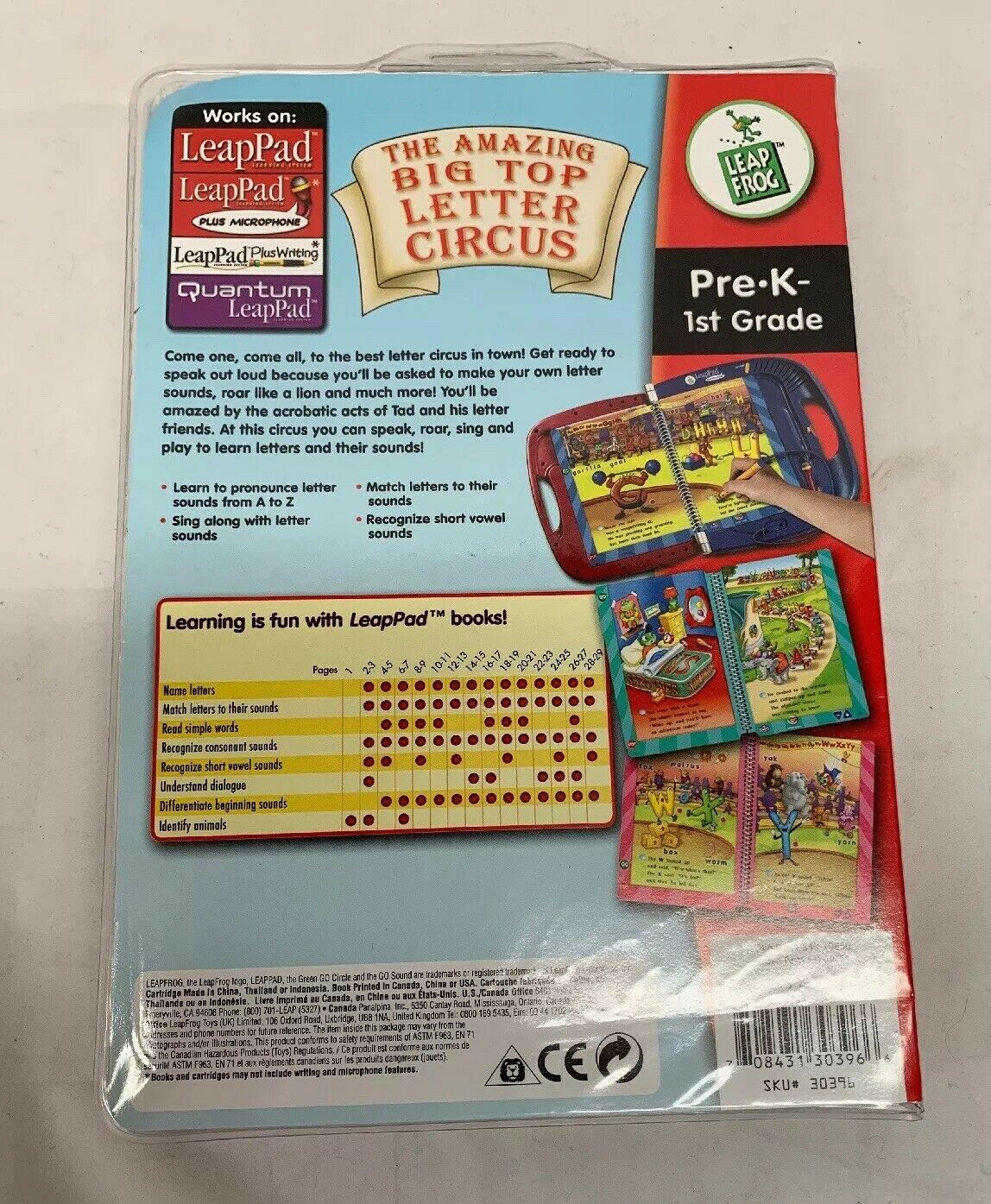 Leap Frog LeapPad Interactive Book & Cartridge PreK-1st Grade Reading NEW NOS - Fresh Stock Dated February 2026
