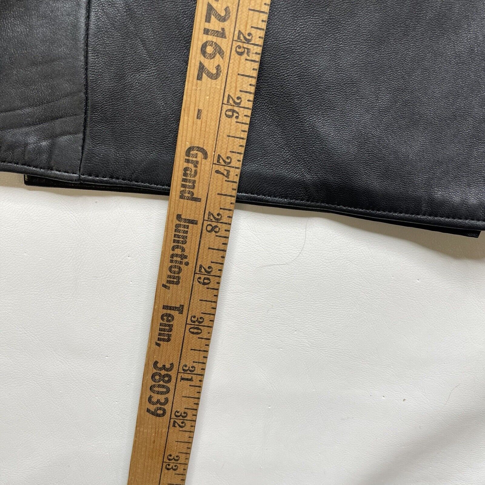 VINTAGE Evan Arpelli leather skirt size 10 lined FLAWED long black women classic - Fresh Stock Dated March 2026