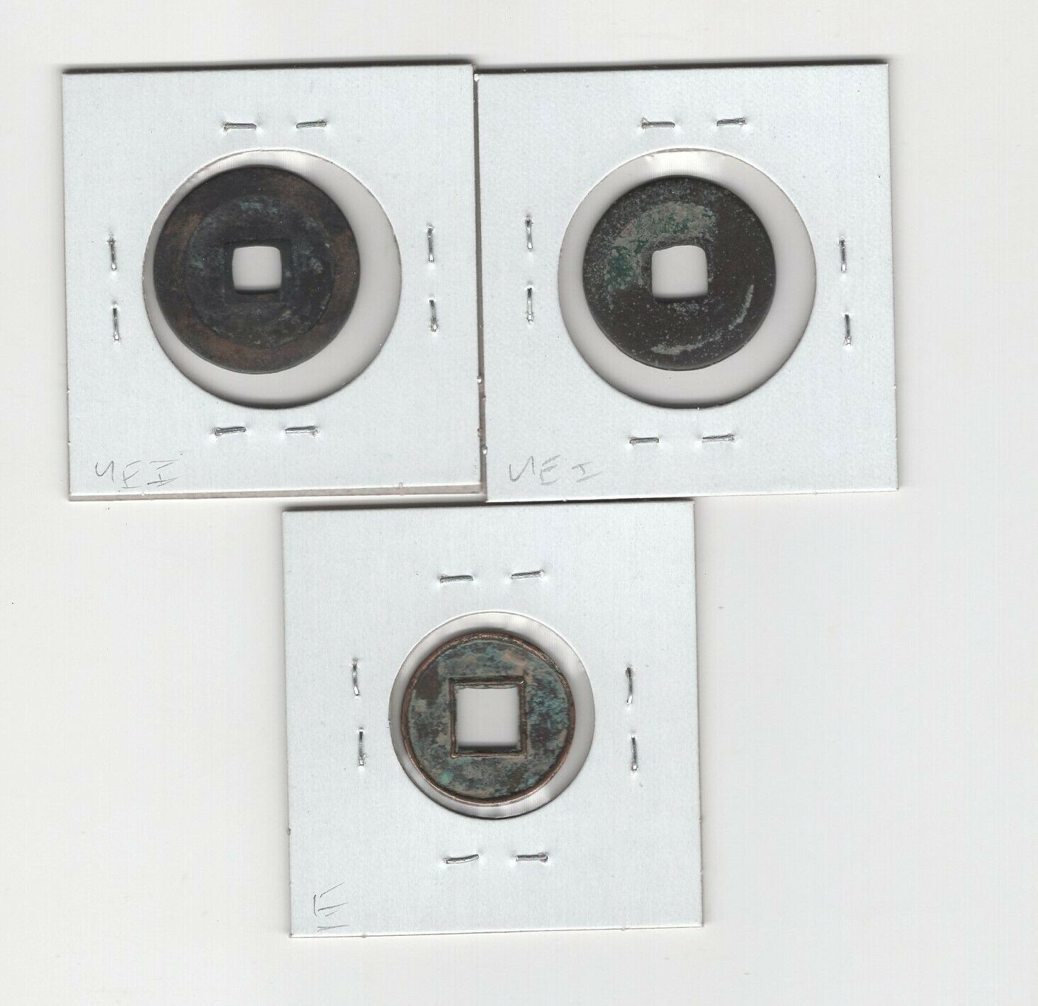 China, 3 diff. dynasties,7A.D. - 961A.D., nice grade, and genuine - Fresh Stock Dated February 2026