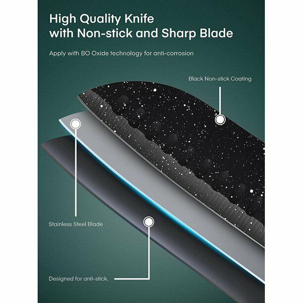 Knife Set Sharp Stainless Steel Professional Chef Cutlery Steak Kitchen Knives - Fresh Stock Dated February 2026