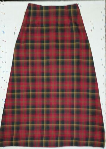 Vintage 1990s Handmade Plaid Maxi Skirt Grunge - Fresh Stock Dated February 2026