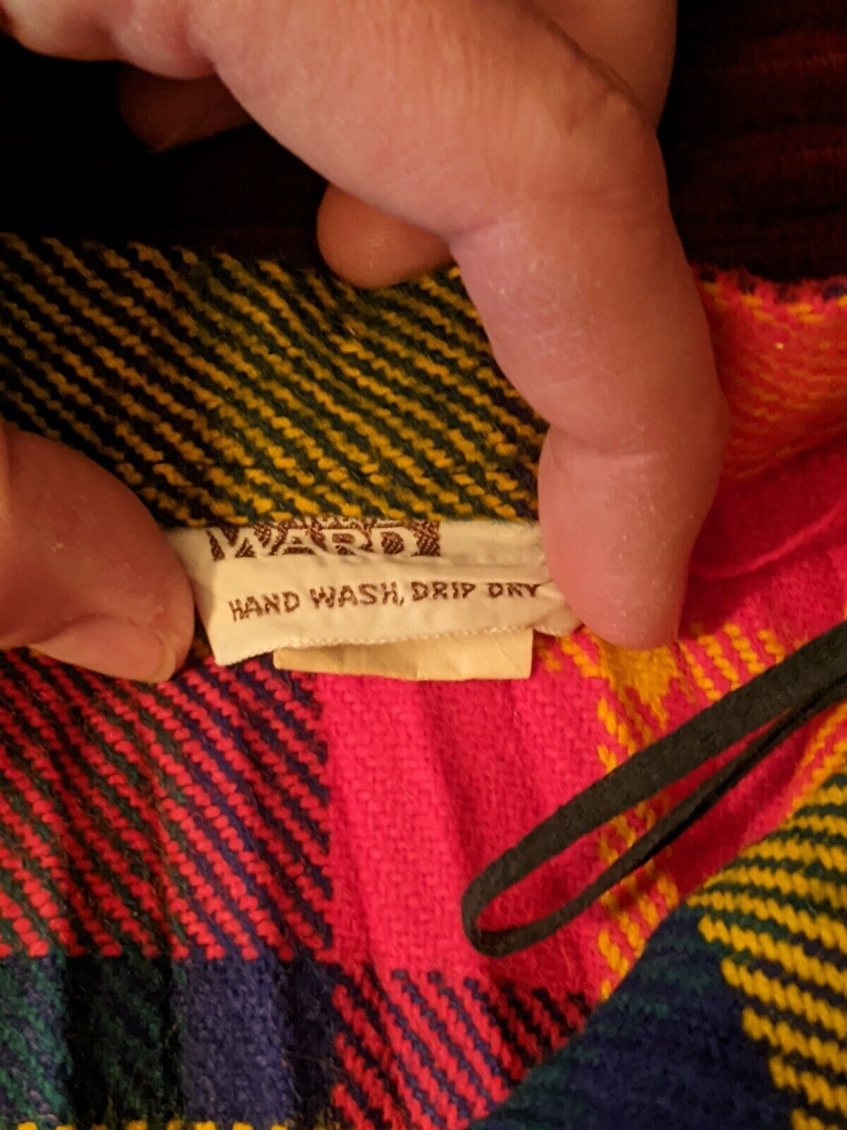 Vintage 70s Montgomery Wards Teacher Secretary Geek Plaid Pleat Maxi Full Skirt - Fresh Stock Dated March 2026