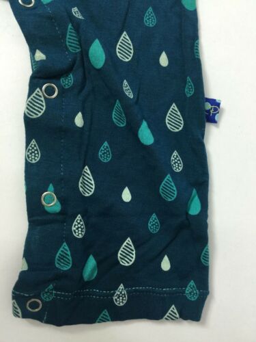 KicKee Pants Baby Boys' Print Polo Romper in Peacock Rain Drops Size 3-6 Months - Fresh Stock Dated December 2025
