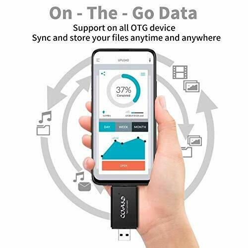 COASD Memory Card Reader SD OTG Adapter and USB 2.0 Portable for SDXC, 3 IN 1 - Fresh Stock Dated February 2026